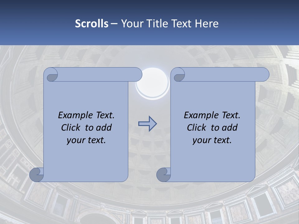 A Dome In A Building With A Skylight Above It PowerPoint Template