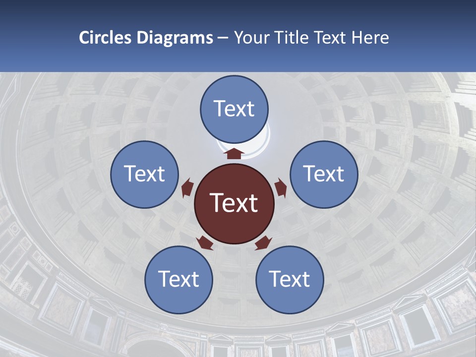 A Dome In A Building With A Skylight Above It PowerPoint Template