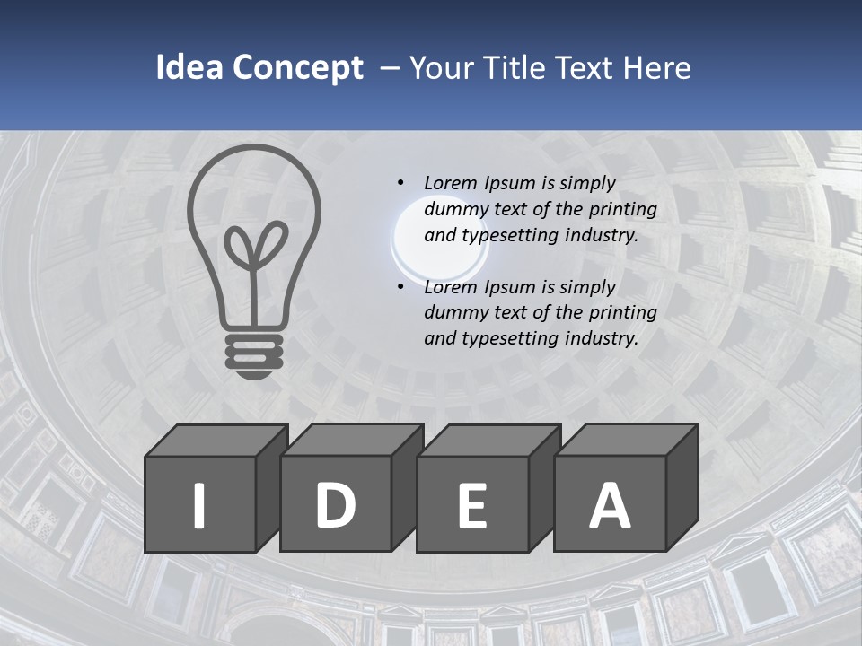 A Dome In A Building With A Skylight Above It PowerPoint Template