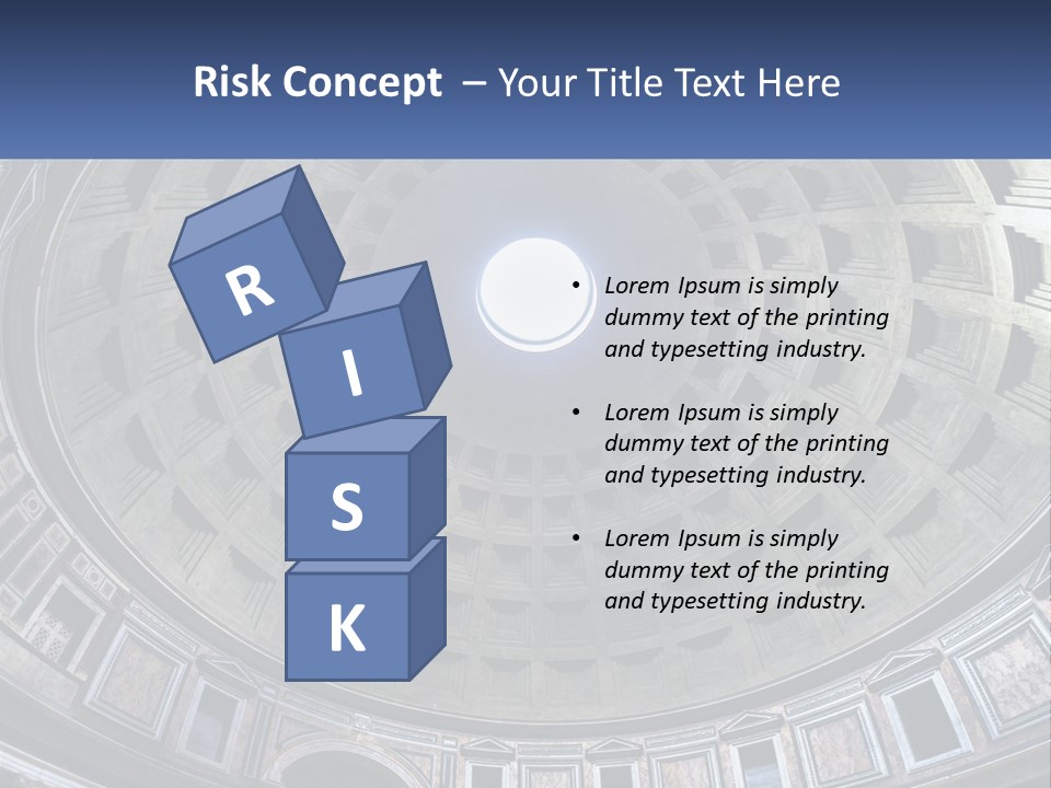 A Dome In A Building With A Skylight Above It PowerPoint Template