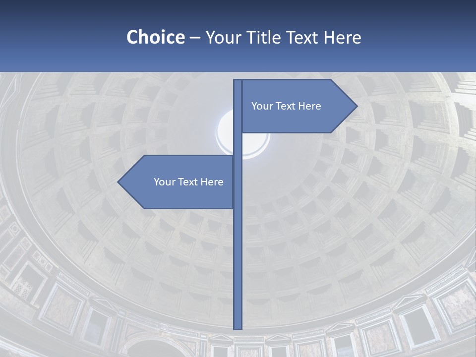 A Dome In A Building With A Skylight Above It PowerPoint Template