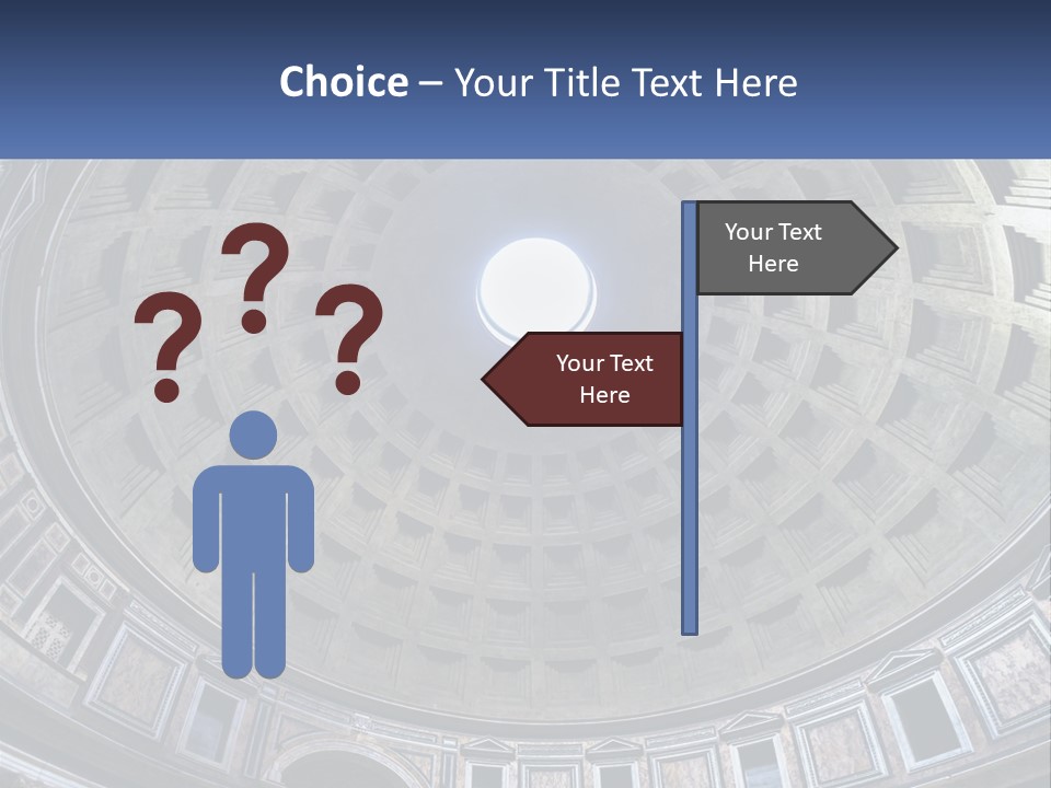 A Dome In A Building With A Skylight Above It PowerPoint Template