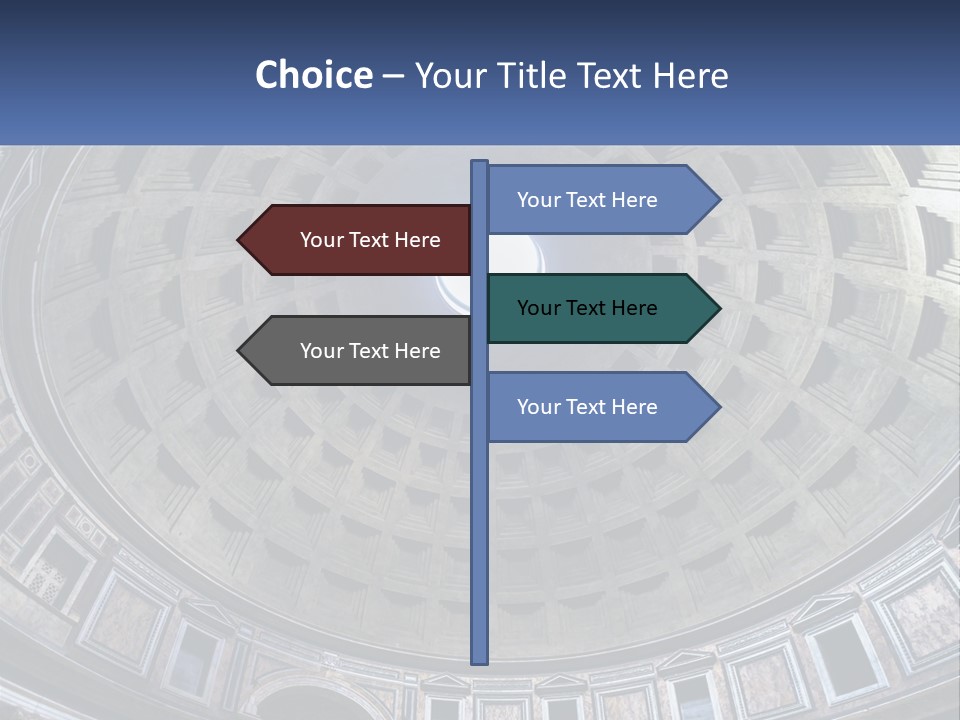 A Dome In A Building With A Skylight Above It PowerPoint Template