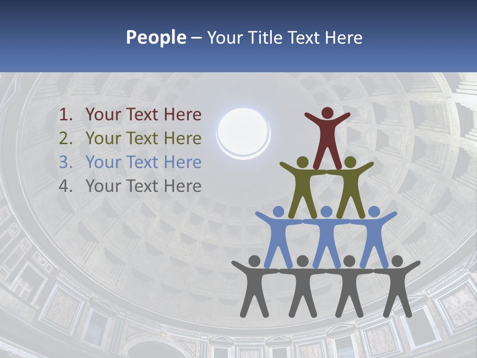 A Dome In A Building With A Skylight Above It PowerPoint Template