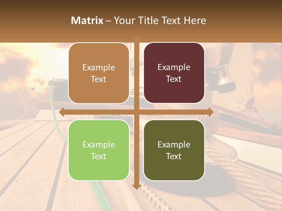 A Sailboat With A Yellow Rope On The Deck PowerPoint Template