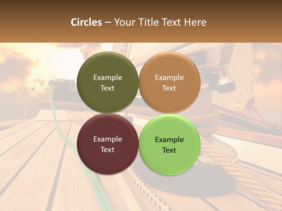 A Sailboat With A Yellow Rope On The Deck PowerPoint Template