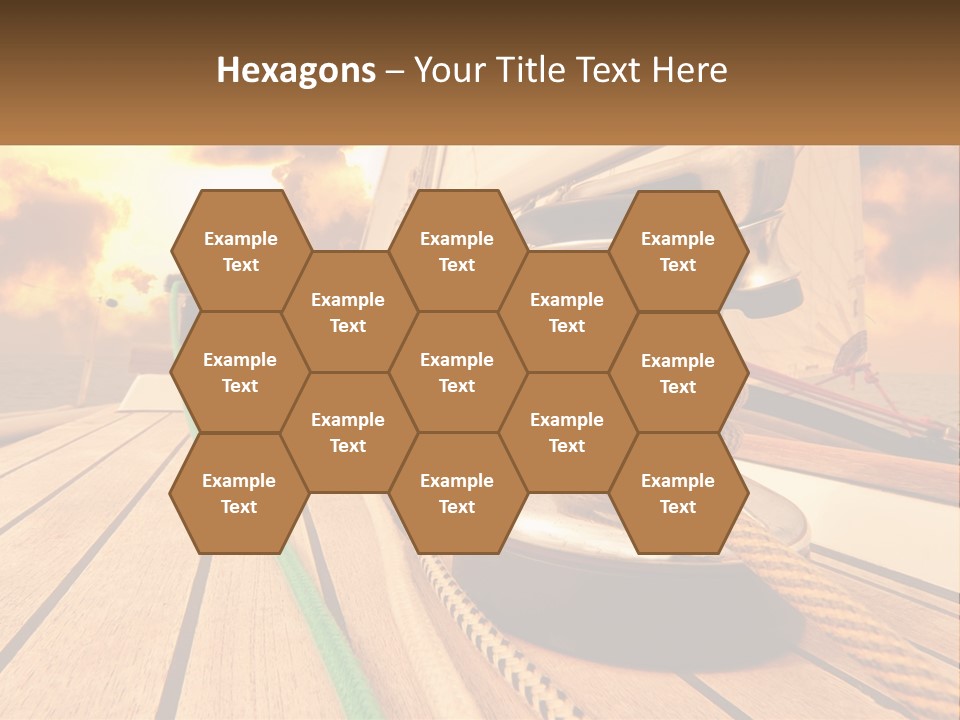 A Sailboat With A Yellow Rope On The Deck PowerPoint Template