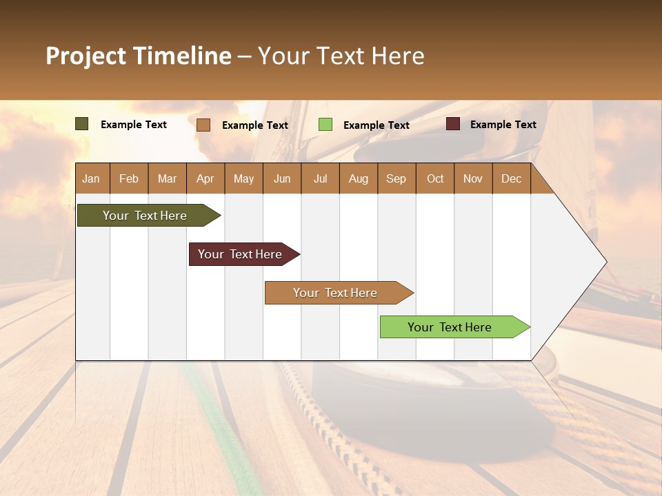A Sailboat With A Yellow Rope On The Deck PowerPoint Template