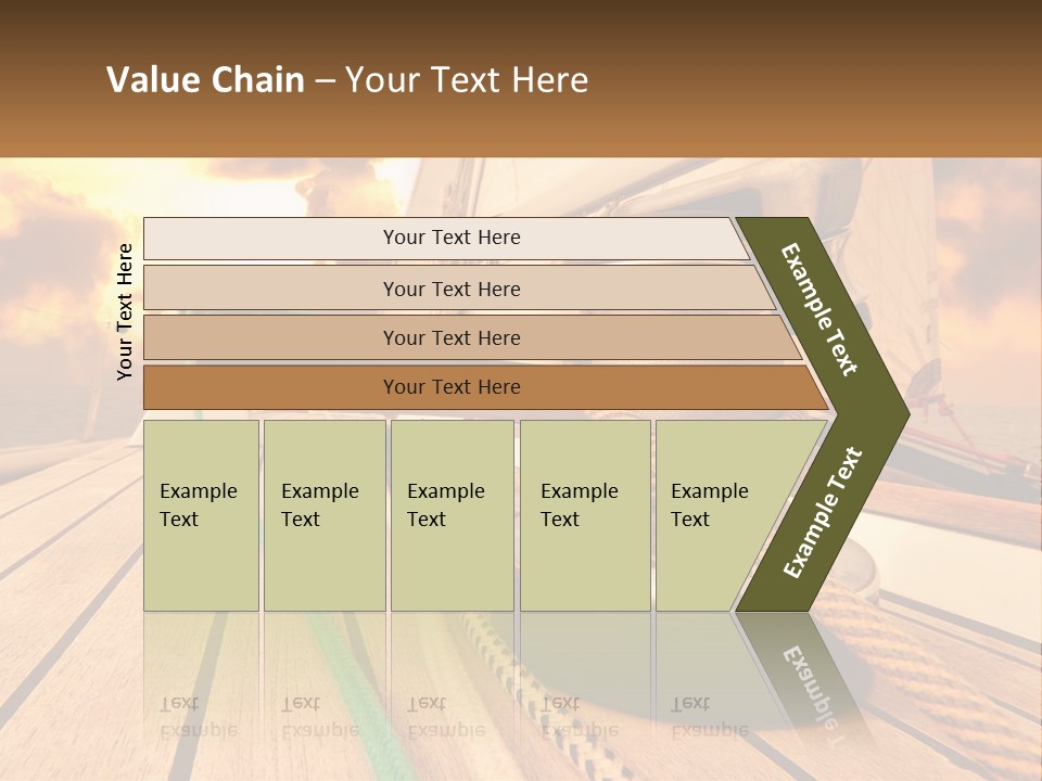 A Sailboat With A Yellow Rope On The Deck PowerPoint Template