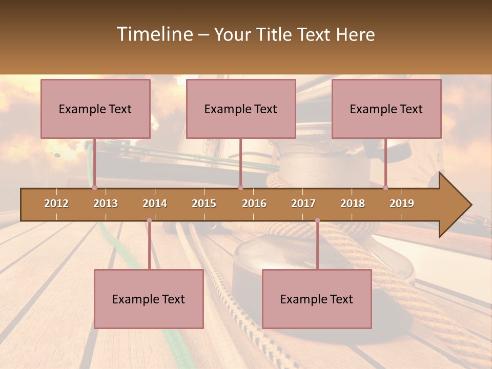 A Sailboat With A Yellow Rope On The Deck PowerPoint Template