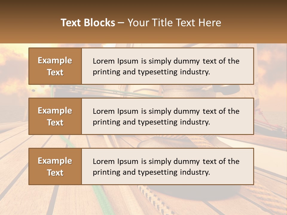 A Sailboat With A Yellow Rope On The Deck PowerPoint Template