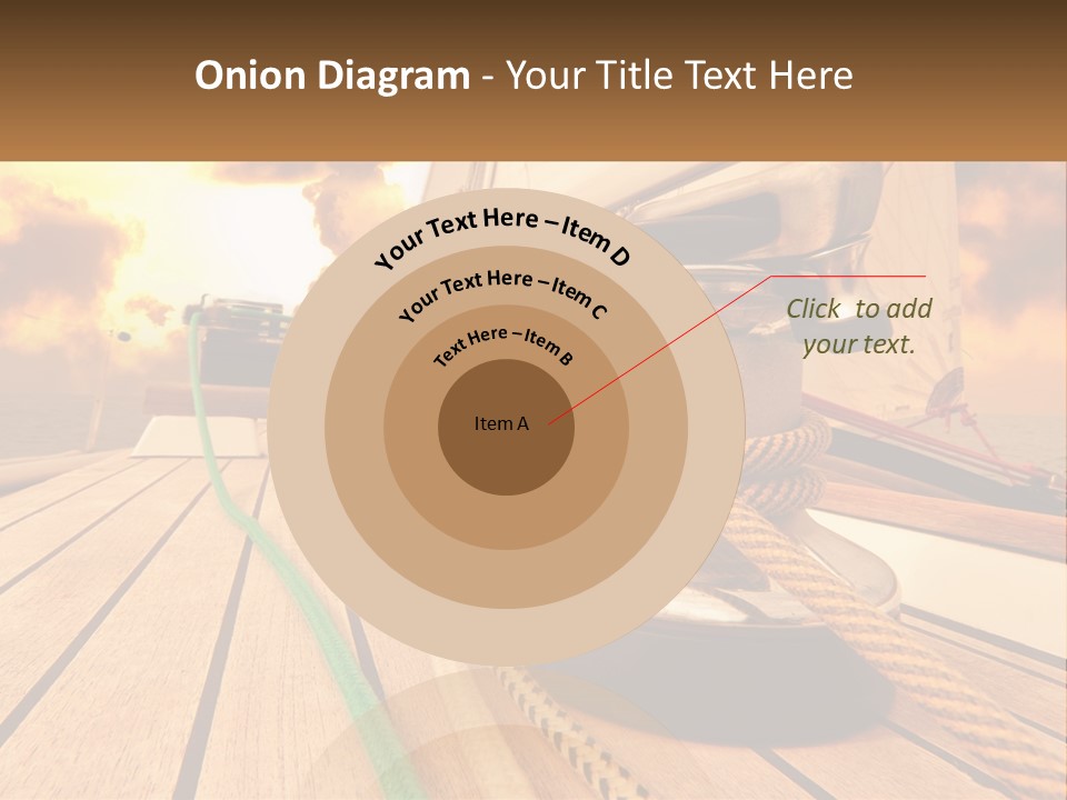 A Sailboat With A Yellow Rope On The Deck PowerPoint Template