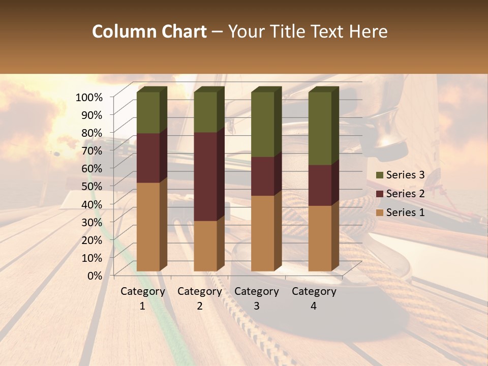 A Sailboat With A Yellow Rope On The Deck PowerPoint Template