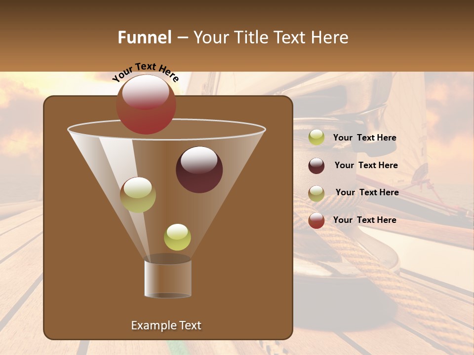 A Sailboat With A Yellow Rope On The Deck PowerPoint Template