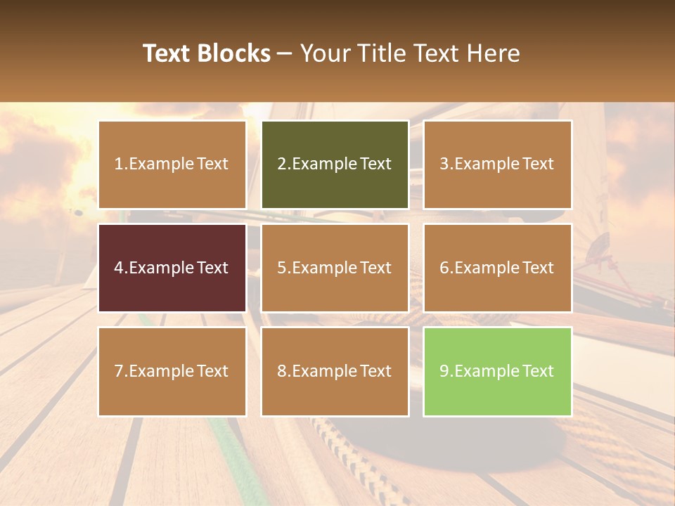 A Sailboat With A Yellow Rope On The Deck PowerPoint Template