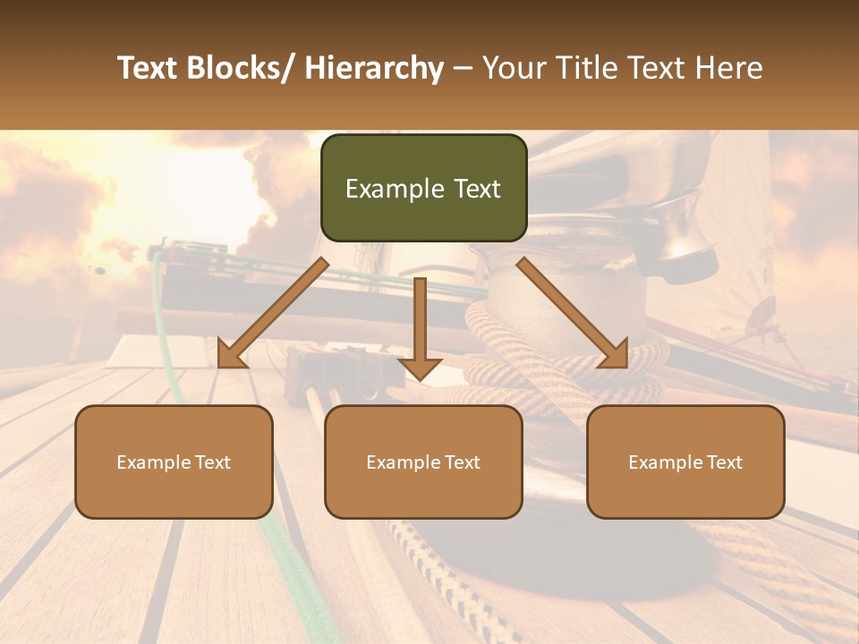 A Sailboat With A Yellow Rope On The Deck PowerPoint Template