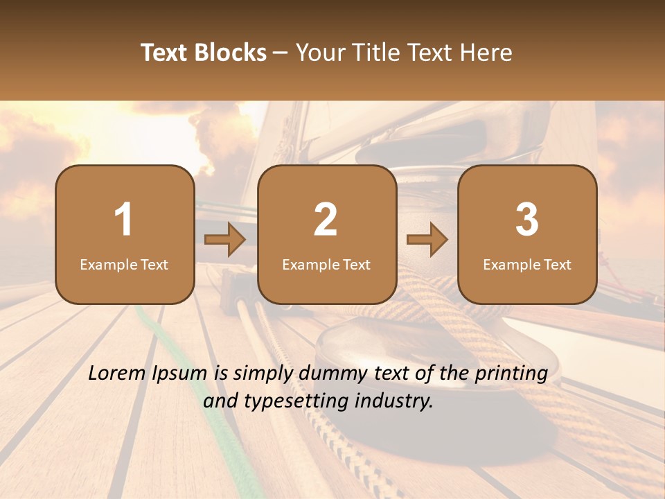 A Sailboat With A Yellow Rope On The Deck PowerPoint Template