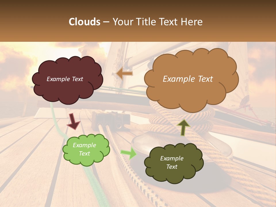 A Sailboat With A Yellow Rope On The Deck PowerPoint Template