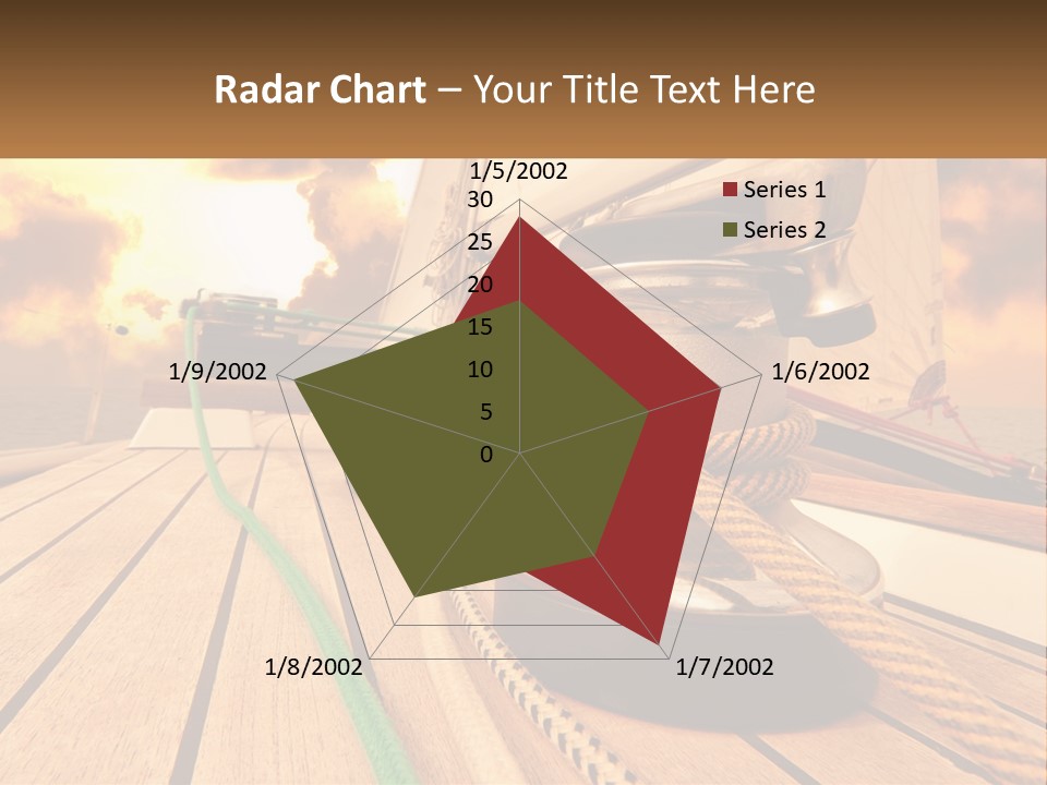A Sailboat With A Yellow Rope On The Deck PowerPoint Template