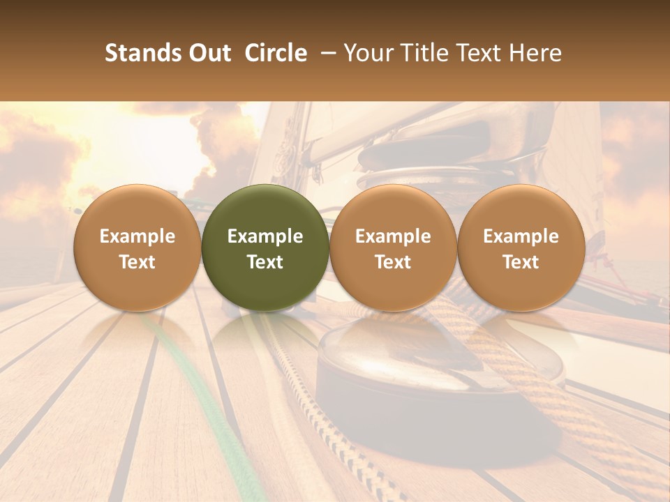 A Sailboat With A Yellow Rope On The Deck PowerPoint Template