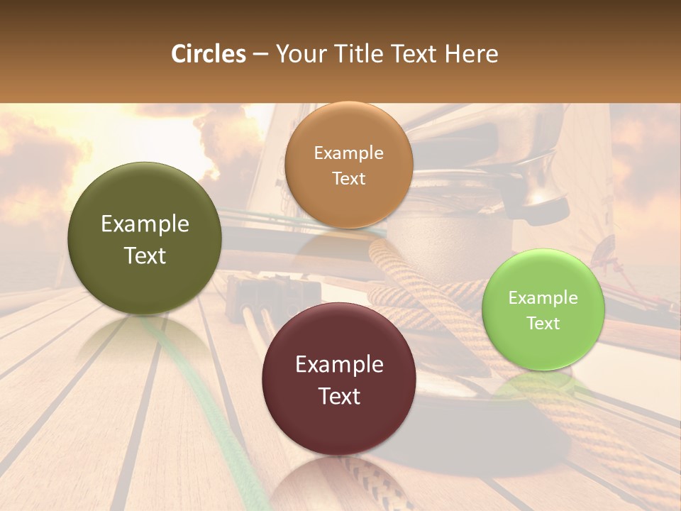 A Sailboat With A Yellow Rope On The Deck PowerPoint Template