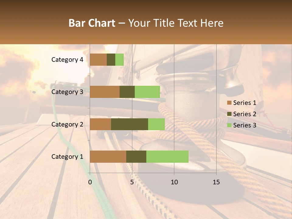 A Sailboat With A Yellow Rope On The Deck PowerPoint Template