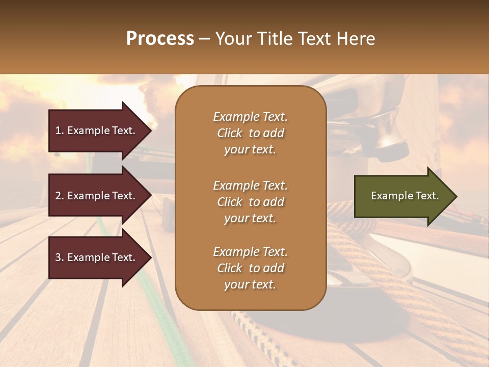 A Sailboat With A Yellow Rope On The Deck PowerPoint Template
