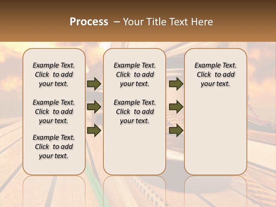 A Sailboat With A Yellow Rope On The Deck PowerPoint Template