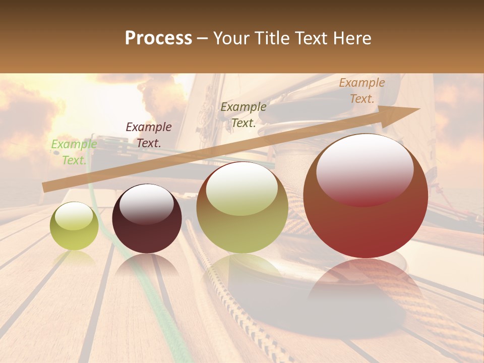 A Sailboat With A Yellow Rope On The Deck PowerPoint Template