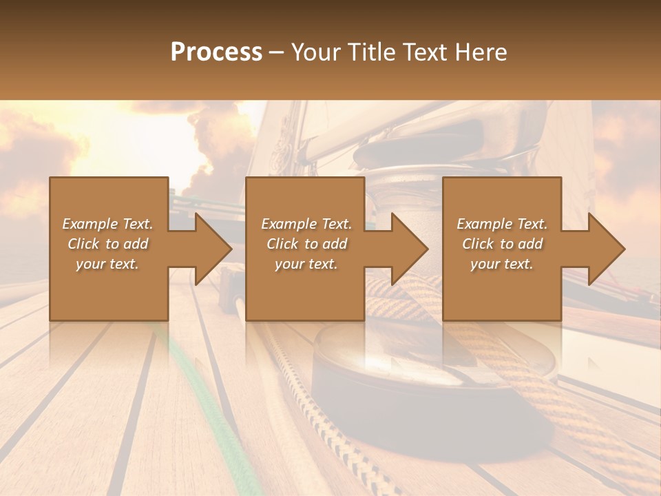 A Sailboat With A Yellow Rope On The Deck PowerPoint Template