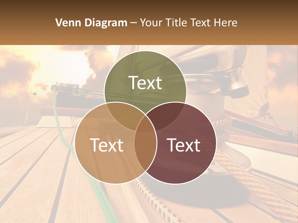 A Sailboat With A Yellow Rope On The Deck PowerPoint Template