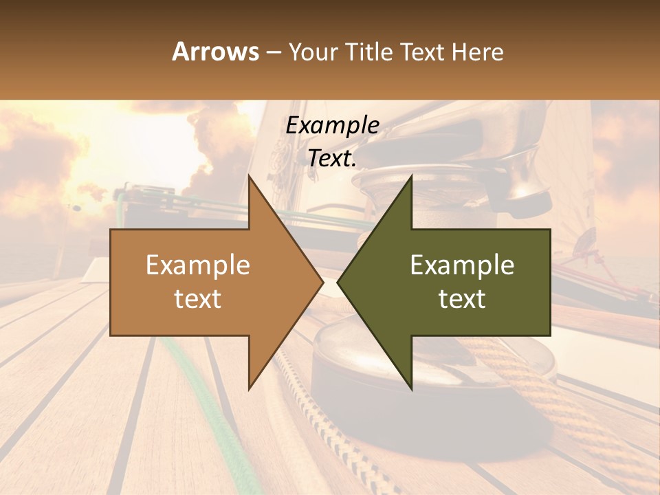 A Sailboat With A Yellow Rope On The Deck PowerPoint Template