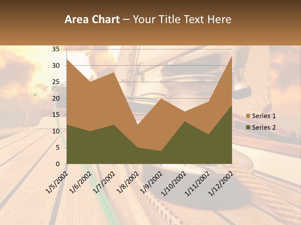 A Sailboat With A Yellow Rope On The Deck PowerPoint Template