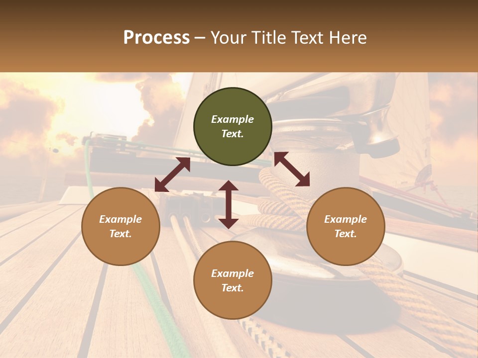 A Sailboat With A Yellow Rope On The Deck PowerPoint Template