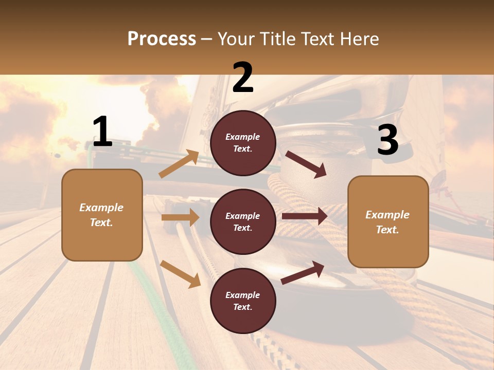 A Sailboat With A Yellow Rope On The Deck PowerPoint Template