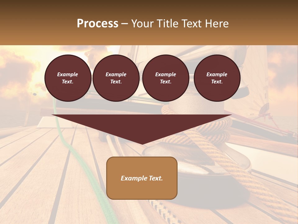 A Sailboat With A Yellow Rope On The Deck PowerPoint Template