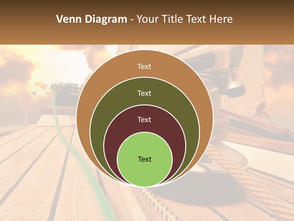 A Sailboat With A Yellow Rope On The Deck PowerPoint Template