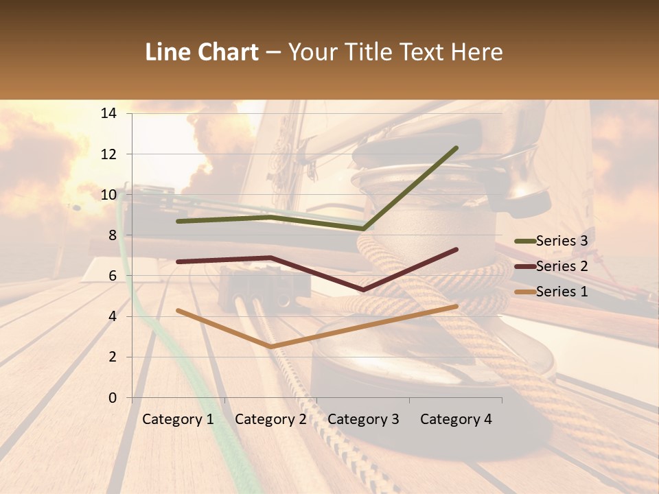 A Sailboat With A Yellow Rope On The Deck PowerPoint Template