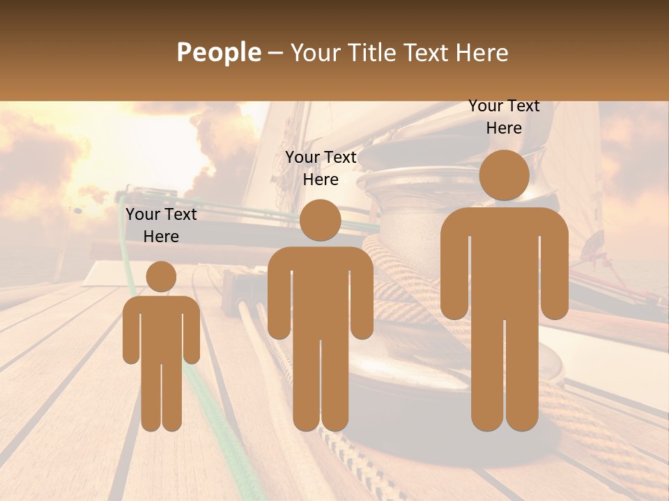 A Sailboat With A Yellow Rope On The Deck PowerPoint Template