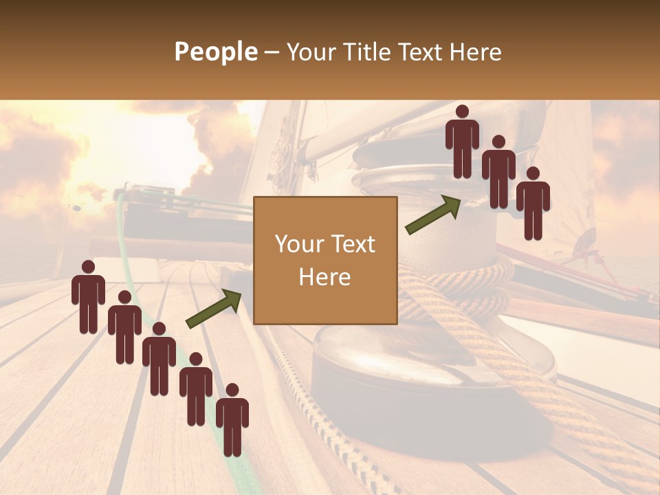 A Sailboat With A Yellow Rope On The Deck PowerPoint Template