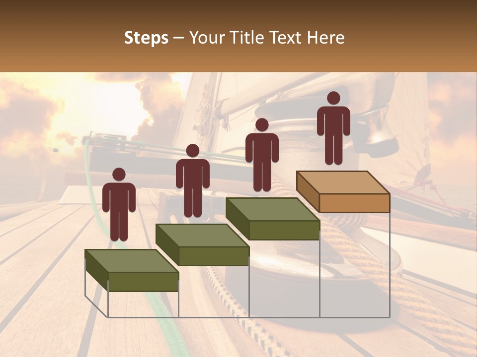 A Sailboat With A Yellow Rope On The Deck PowerPoint Template