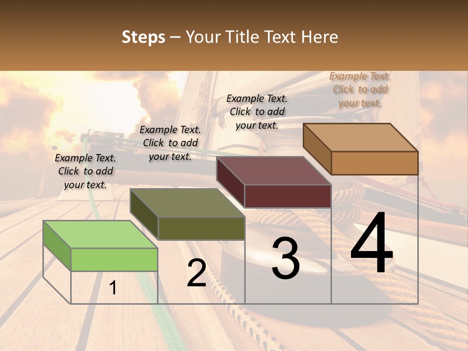 A Sailboat With A Yellow Rope On The Deck PowerPoint Template