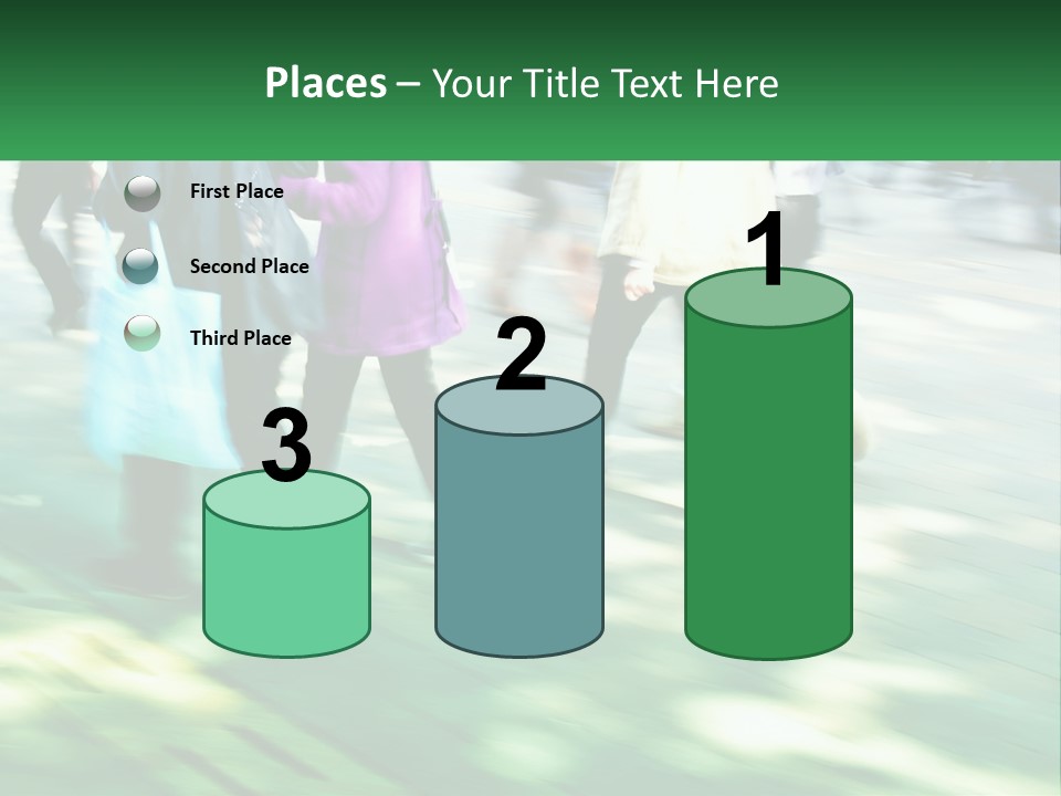 A Group Of People Walking Down A Street Holding Umbrellas PowerPoint Template