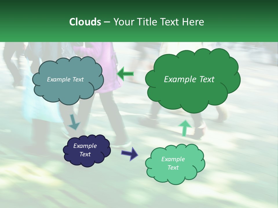 A Group Of People Walking Down A Street Holding Umbrellas PowerPoint Template