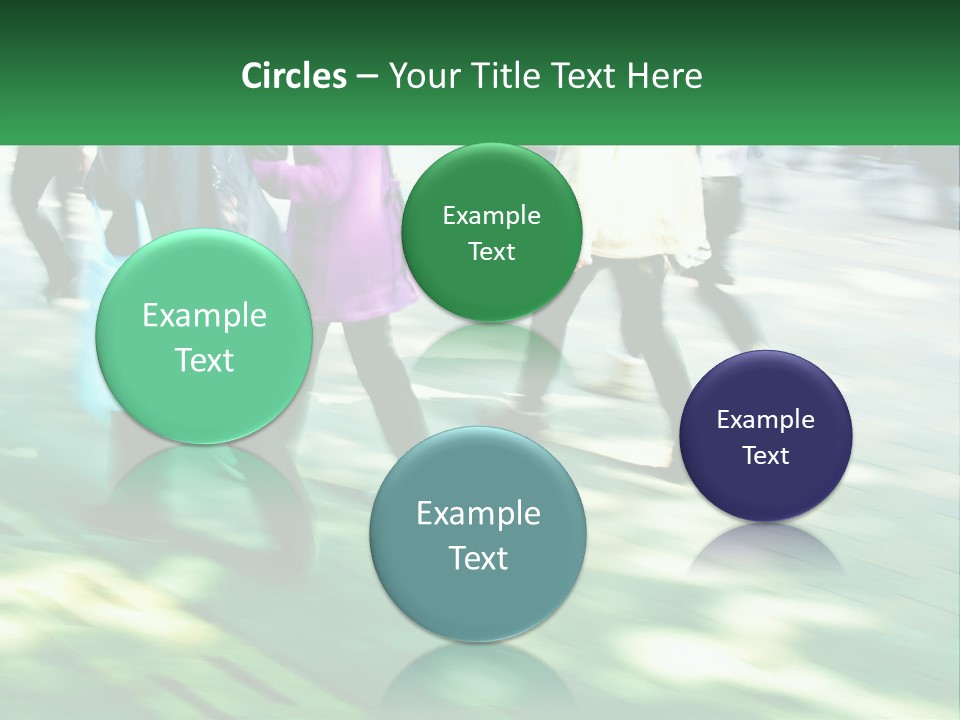 A Group Of People Walking Down A Street Holding Umbrellas PowerPoint Template