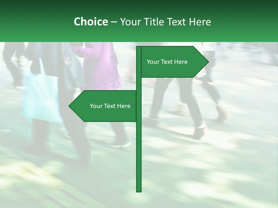 A Group Of People Walking Down A Street Holding Umbrellas PowerPoint Template