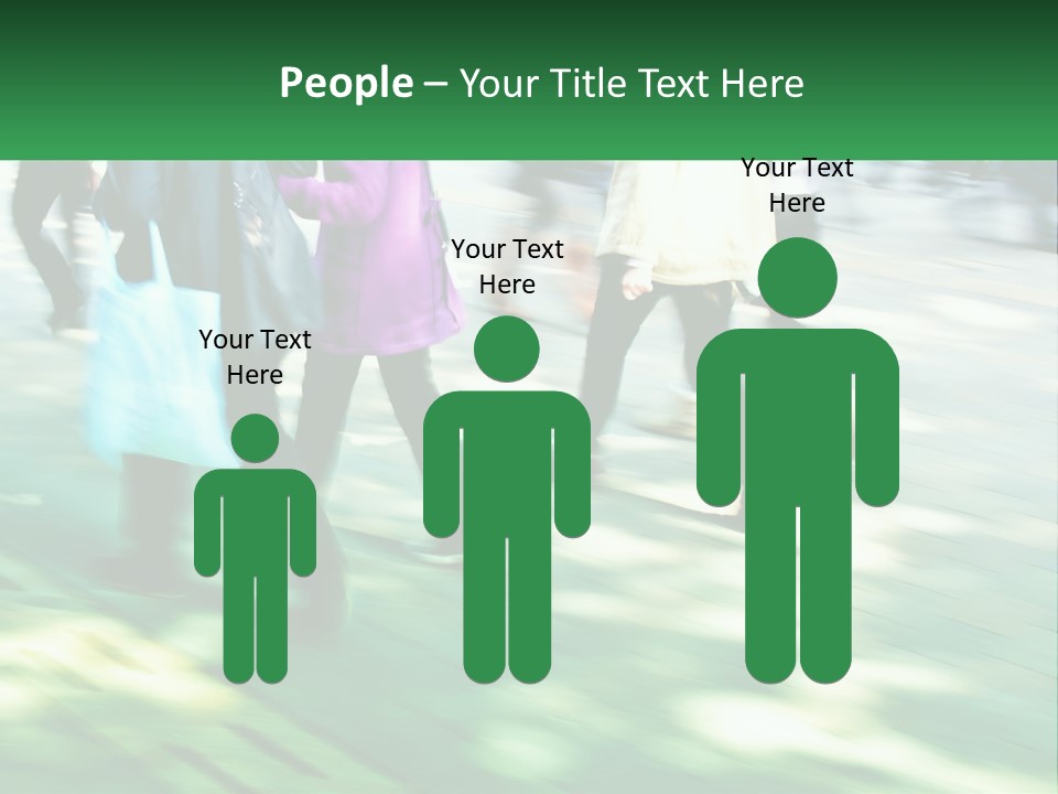 A Group Of People Walking Down A Street Holding Umbrellas PowerPoint Template