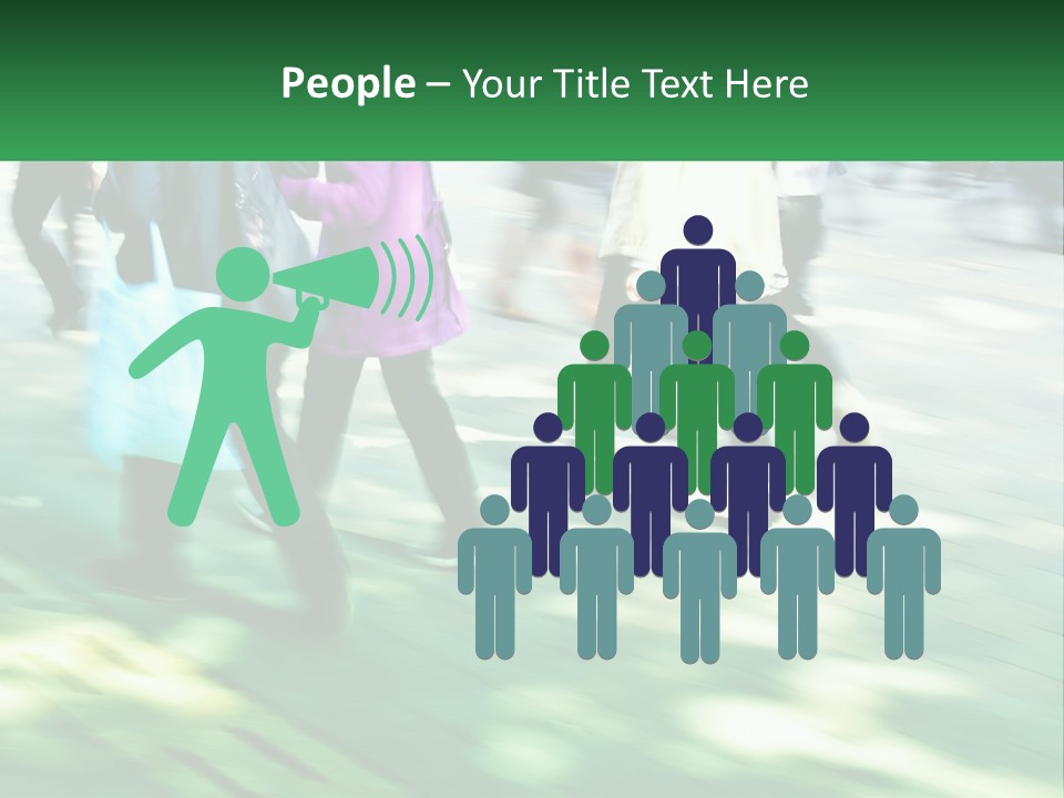 A Group Of People Walking Down A Street Holding Umbrellas PowerPoint Template