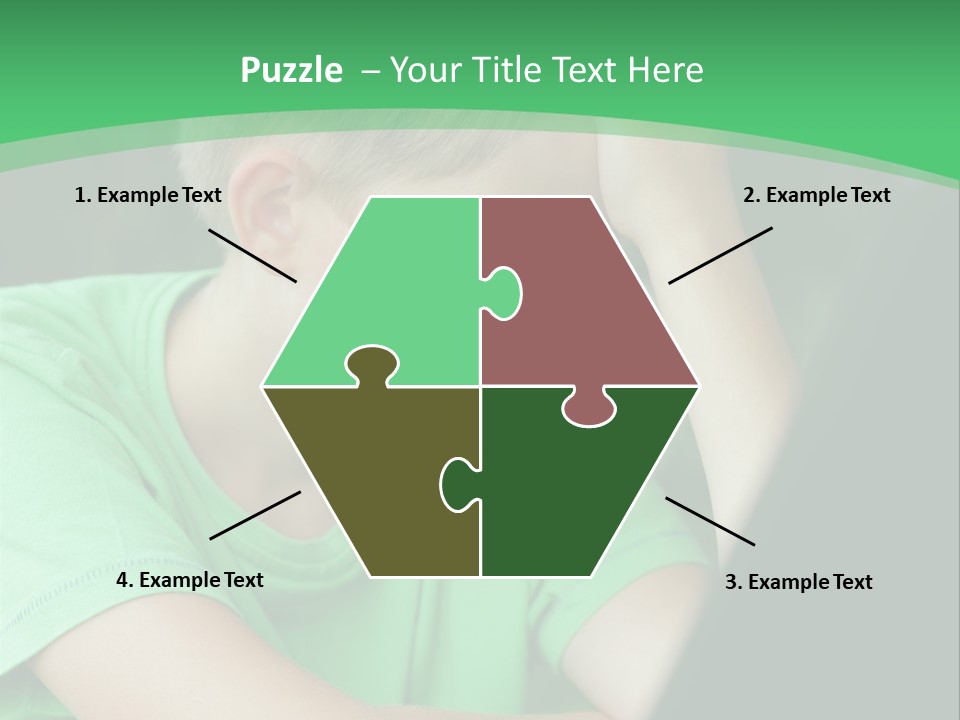 A Young Boy Sitting In Front Of A Laptop Computer PowerPoint Template