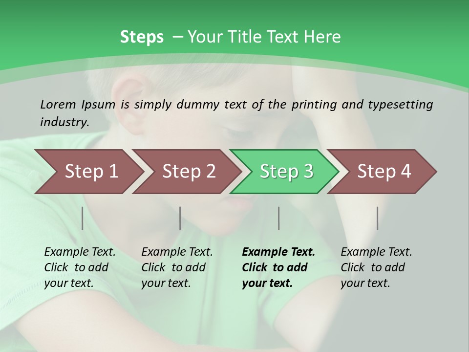 A Young Boy Sitting In Front Of A Laptop Computer PowerPoint Template